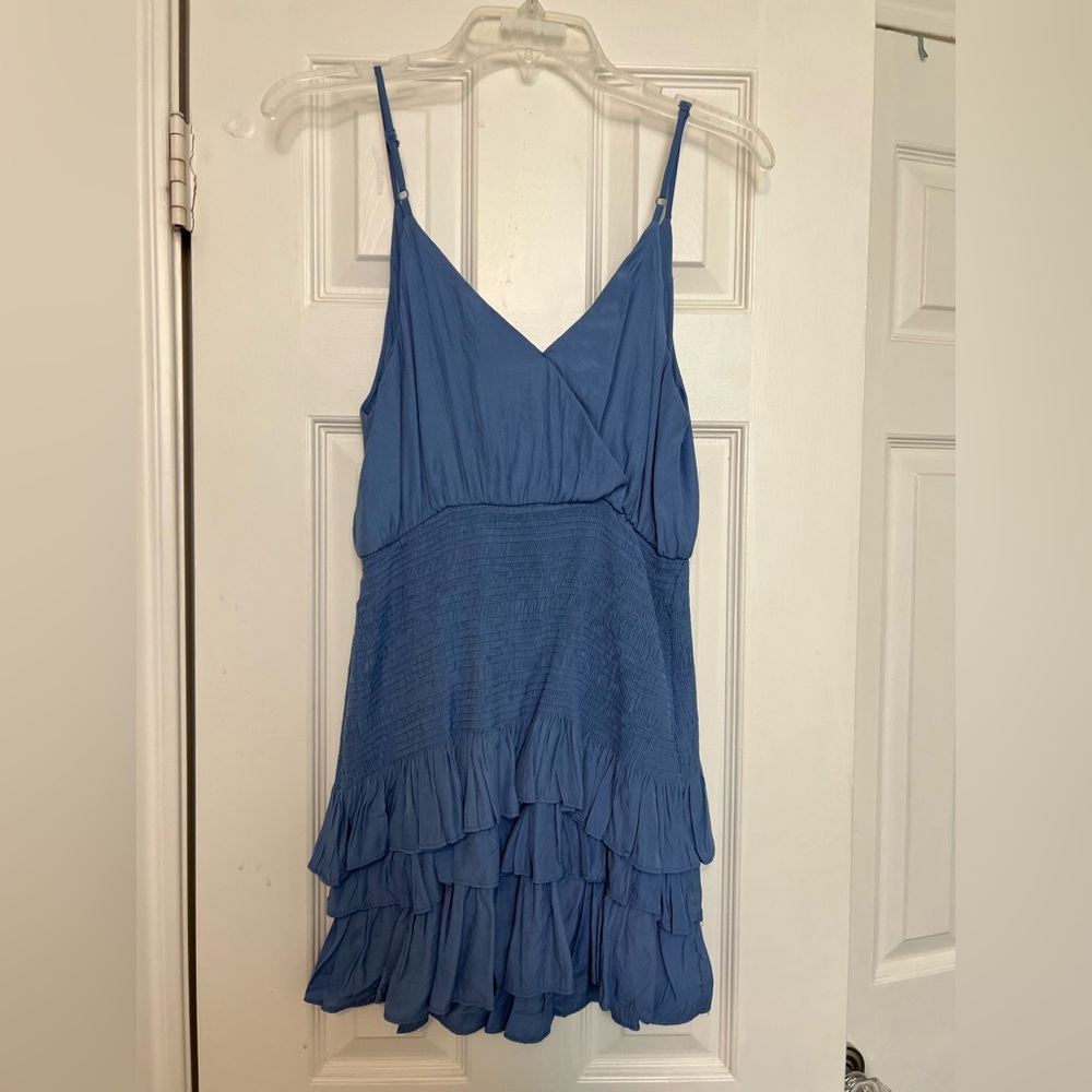 Do+Be Blue Smocked Ruffle Mini Dress - Picture 7 of 7